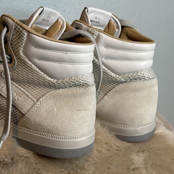 Tod’s high-top sneakers Creamy‎ White Suede Mesh Men’s 6.5